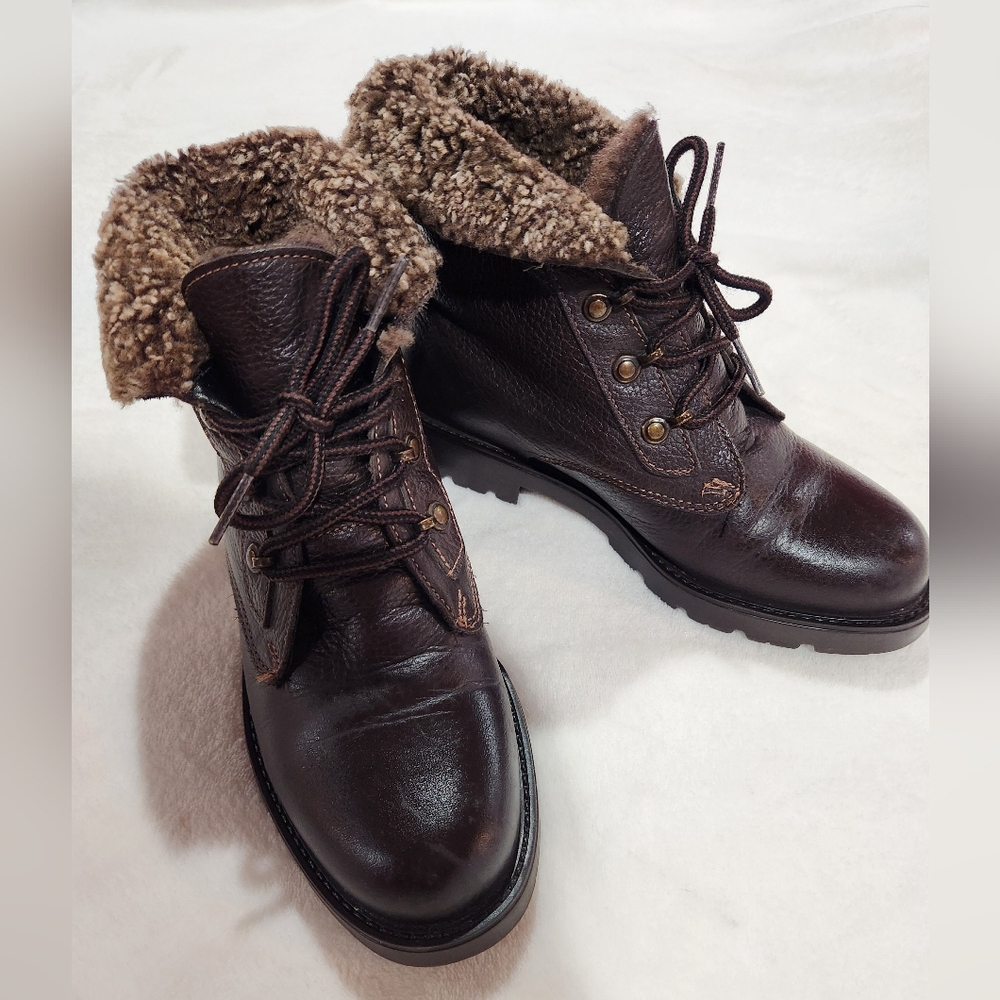 La Canadienne Women's Jackie Brown Leather Boots, Size 6
